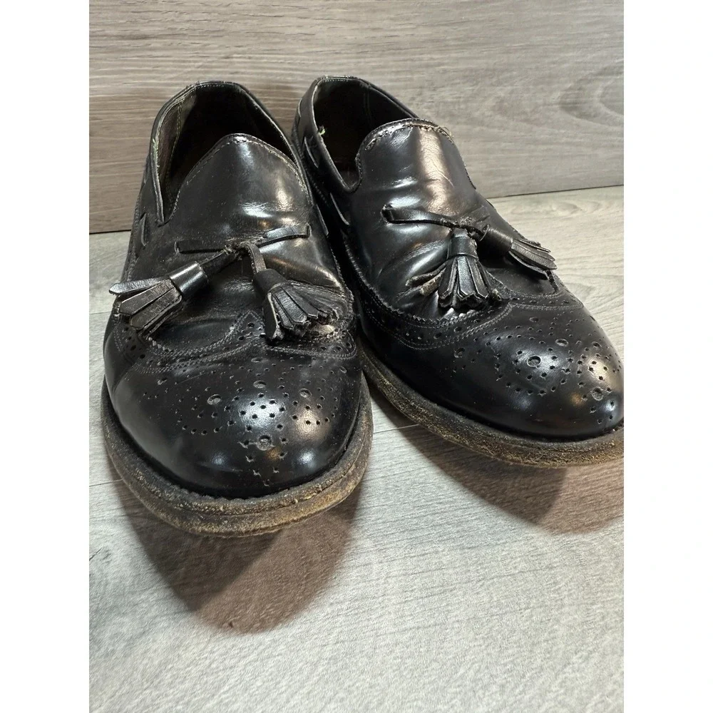 Florsheim Imperial Oxford Wingtip Tassel SlipOn Black Size 8.5D 317703